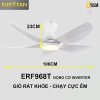 Quạt trần đèn cổ ngắn ERF968T