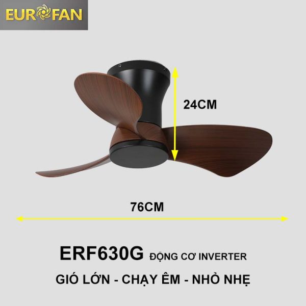quạt trần ti ngắn eurofan 630G