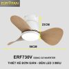 quạt trần chung cư ti ngắn erf730v