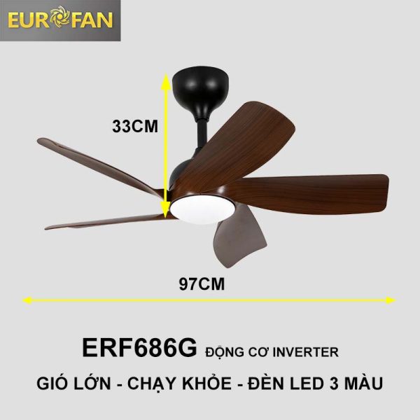 Quạt trần hiện đại Eurofan ERF686G