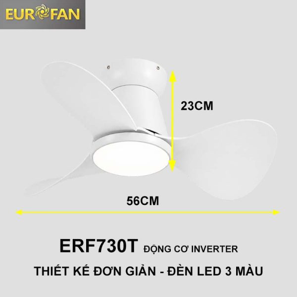 quạt trần cánh ngắn mini erf730t