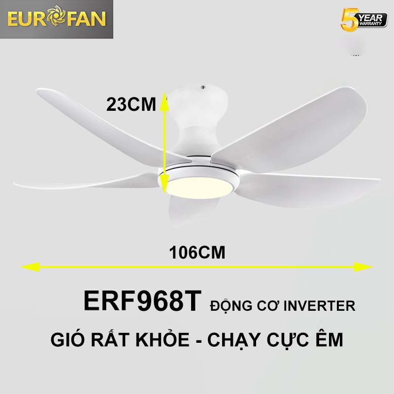 Quạt trần đèn cổ ngắn ERF968T