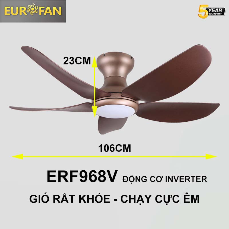 Quạt trần đèn cổ ngắn ERF968V