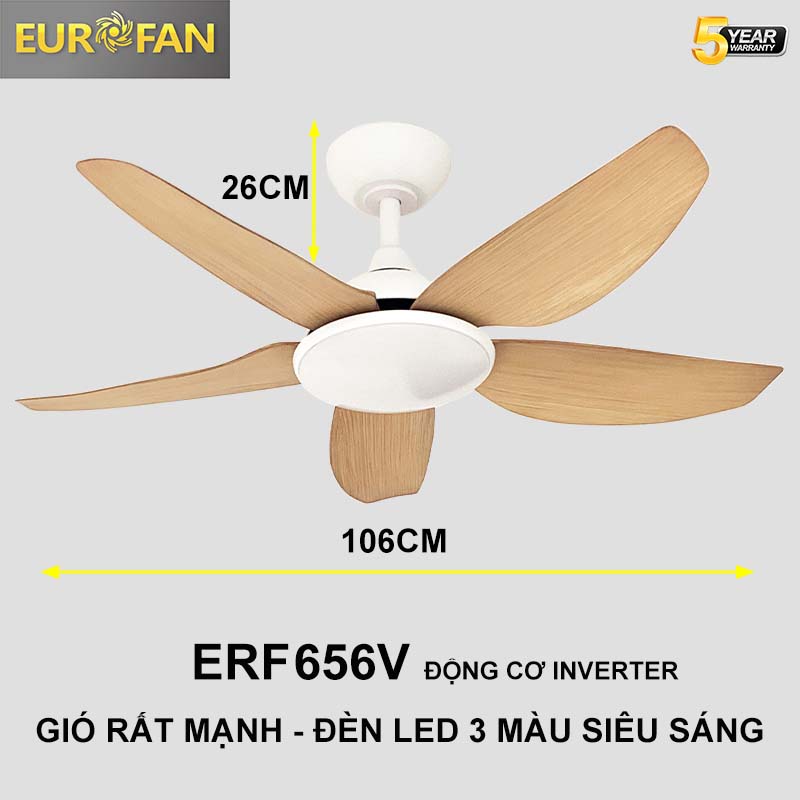 Quạt trần đèn gió mạnh ERF656V
