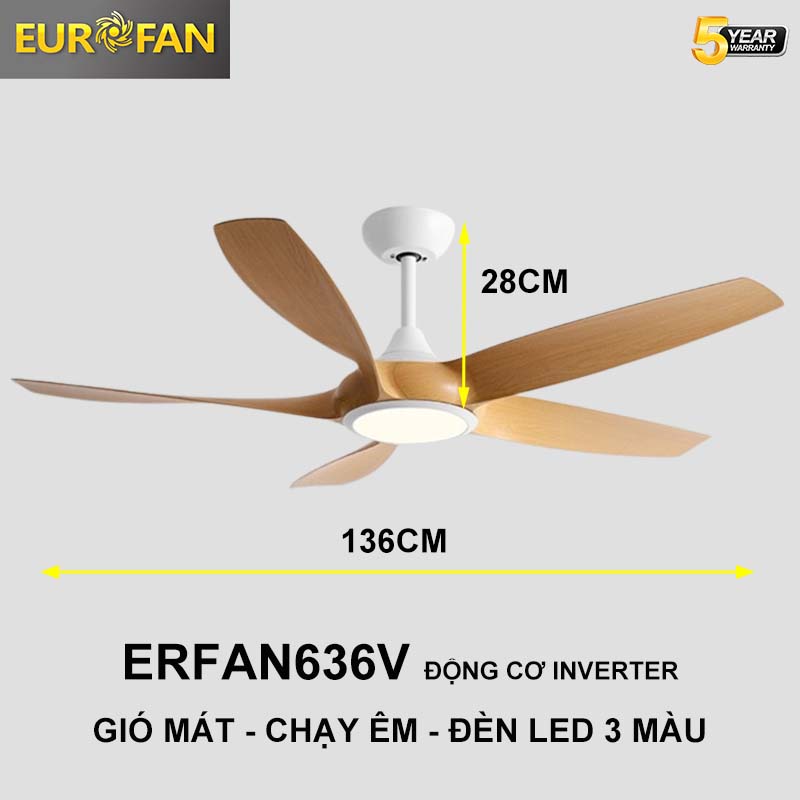 Quạt trần đèn hiện đại ERF636V