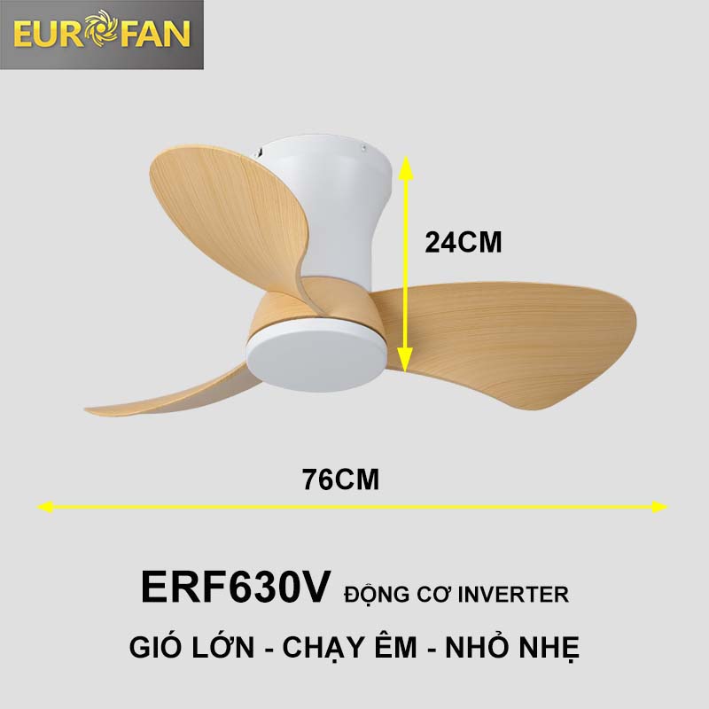 Quạt trần hiện đại cổ ngắn ERF630V
