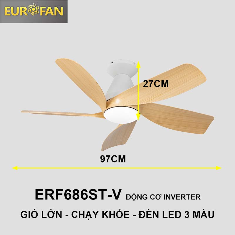 Quạt trần chung cư nhỏ gọn ERF686ST-V