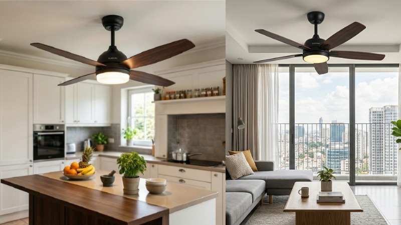Bảng so sánh quạt trần 4 cánh và 5 cánh