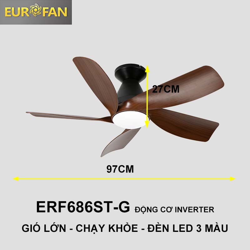 Quạt trần đèn ti ngắn ERF686ST-G
